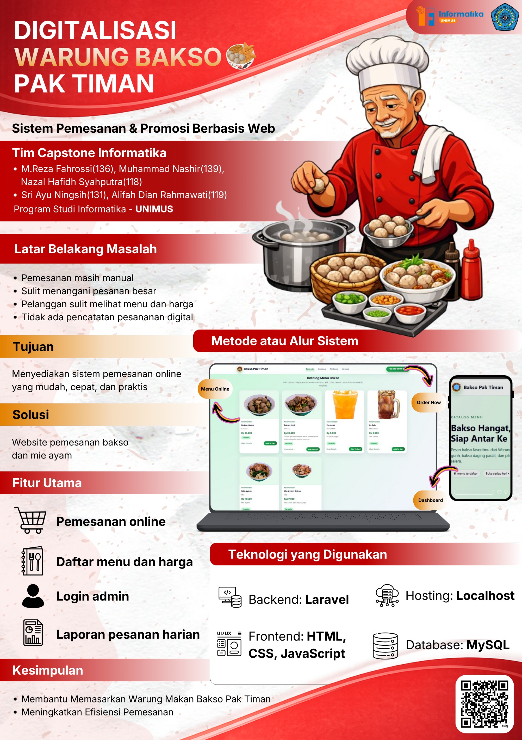 Pengembangan Sistem Informasi Penjualan dan Promosi Berbasis Web pada Warung Makan Bakso Sapi dan Mie Ayam Pak Timan