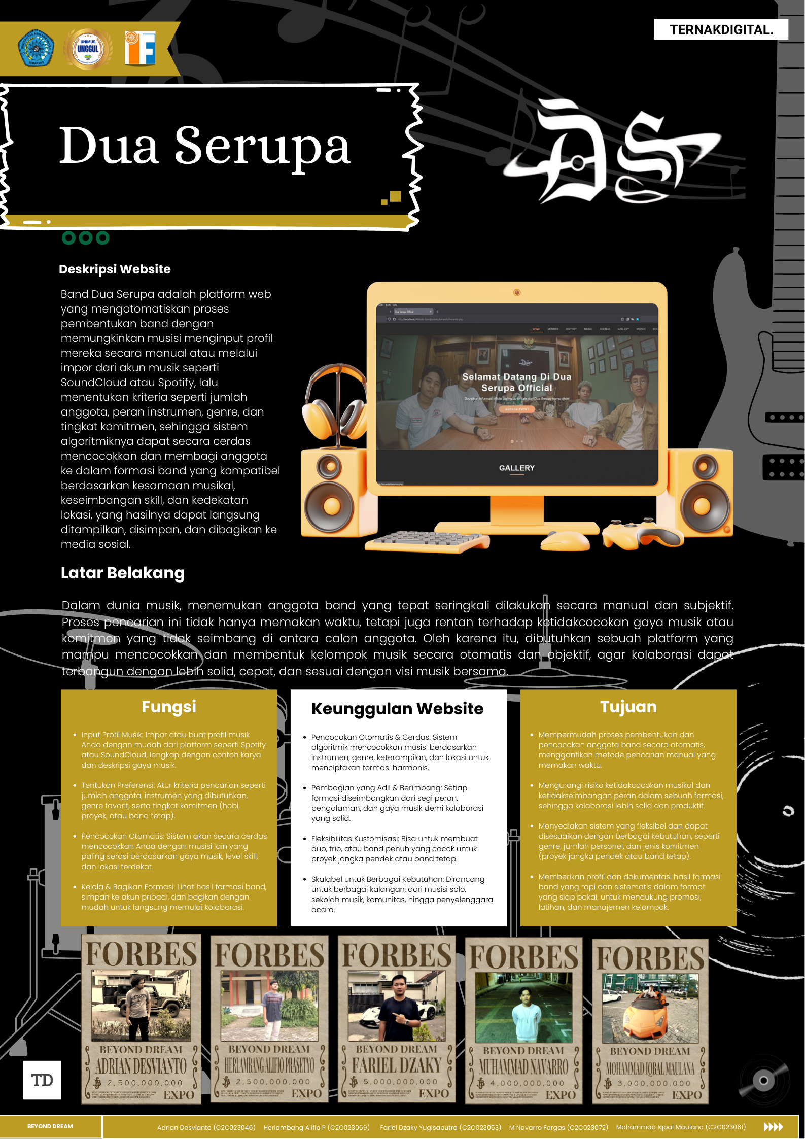 website band dua serupa