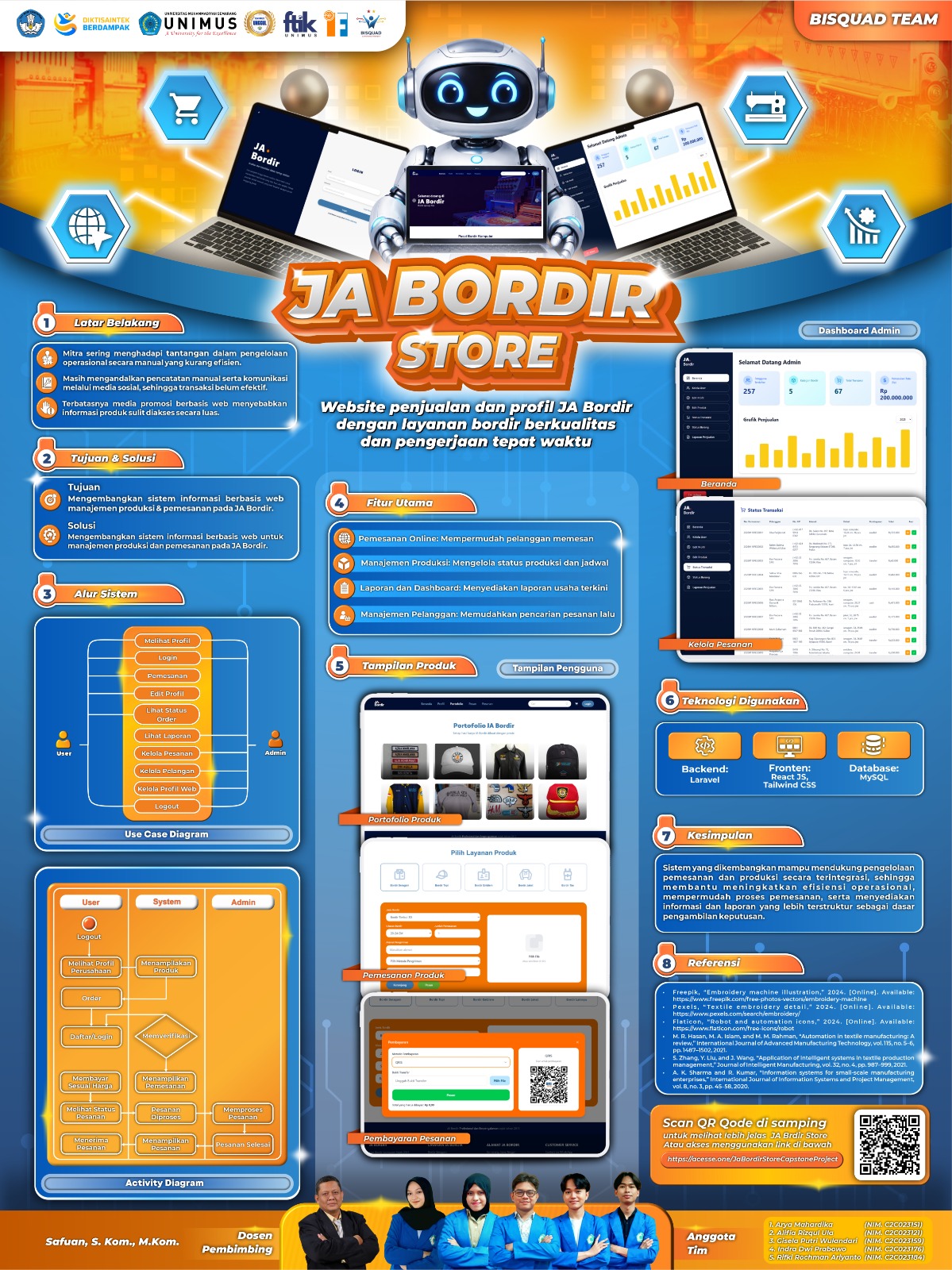 Sistem Informasi Manajemen Produksi dan Pemesanan pada JA Bordir