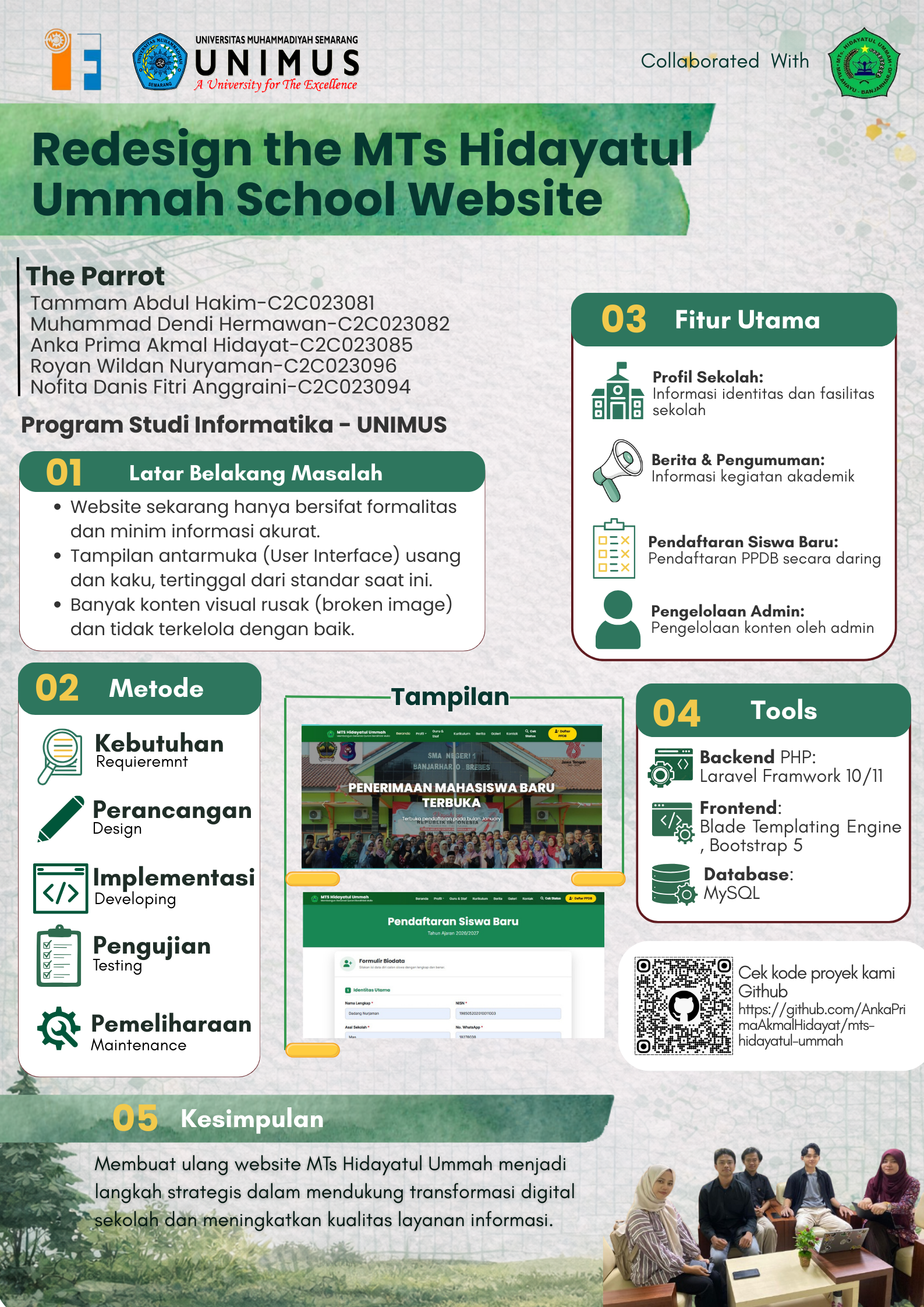 Membuat Ulang Website Sekolah Mts Hidayatul Ummah